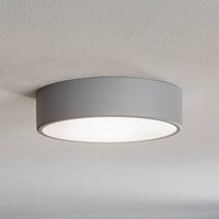 TEMAR LIGHTING Plafonnier Cleo 300, gris, capteur, IP20, Ø 30 cm, métal