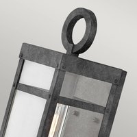 Quintiesse Porter outdoor wall light, black, 33.6 cm high