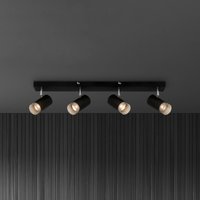 Briloner Plek GU10 downlight black/silver 4-bulb