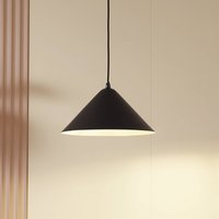 Lindby Clarine pendant light, black/white, Ø 32 cm, metal