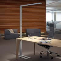 Lampe sur pied LED MAULsirius, argent, CCT, à intensité variable, pied