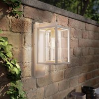 Lucande utomhusvägglampa Ferda, uttag nedtill, beige, IP44