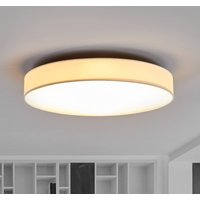 Lindby LED-taklampa Saira, Ø 50 cm, vit, textil