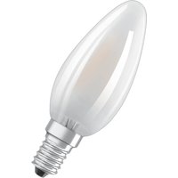 OSRAM LED-lampa stearinljus matt E14 4W 827 4-pack