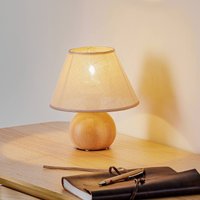 Envostar Gill table lamp, natural wood/beige lampshade