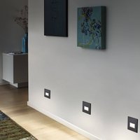 Paulmann LED-vägginbyggnadslampa EDGE, svart