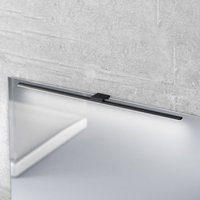 MCJ LED mirror light Triga IP44 black 80cm, 4,000K