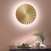 LED-væglampe Anadara, guldfarvet, Ø 50 cm, metal, CCT