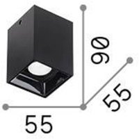Ideallux Ideal Lux LED downlight Nitro Square white, height 9 cm, metal