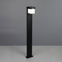Reality Leuchten Colombo solar path light, matt black, metal, height 100 cm