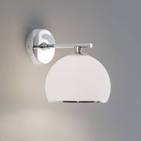 Euluna Vägglampa Mina, kromfärgad, metall/glas