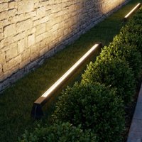 Lindby LED floor lamp Zavio, anthracite, ground spike, IP65
