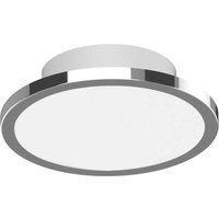 LIGHTME LED-taklampa Aqua Ø14,7cm krom