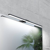 MCJ LED mirror light Triga IP44 black 60cm, 4,000K