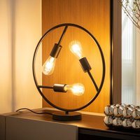Lucande Linnard table lamp made of iron, 3-bulb