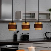OSRAM Decor Hornet pendant light, 3-bulb, black/gold