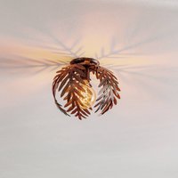 ONLI Felce ceiling light in bronze, fern design, Ø 27 cm