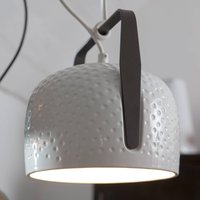 Karman Bag - white hanging light 32 cm, textured