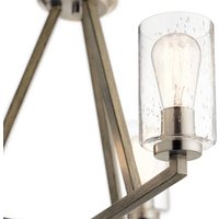 KICHLER Deryn pendellampa, 3-ljus, antikgrå