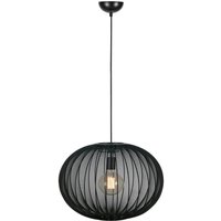 Pendellampe Florence, schwarz, Ø 50 cm, Nylon