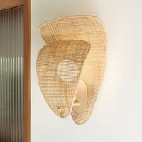 MARKET SET vägglampa Coquillage, naturfärgad, 33 cm, rotting