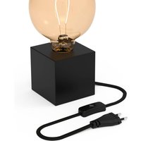 Calex table lamp, cube-shaped, black