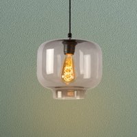 Lucide Suspension Medine, gris fumé, Ø 25 cm, verre, à 1 lampe