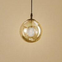 EMIBIG LIGHTING Glassy pendant light, black, graphite, glass, Ø 14 cm, E14
