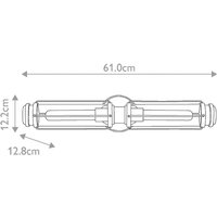 HINKLEY Bathroom wall light Masthead, brass, 2-bulb, height 61 cm