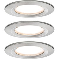 Paulmann Nova LED downlight 3x rigid, iron