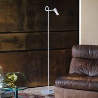 kdln LED-golvlampa Bird, vit, 126 cm, metall, dimbar