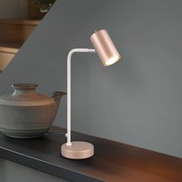 Trio Lighting Marley table lamp, brown/light grey, height 45 cm, metal