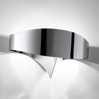 Selène Scudo LED wall light with a chrome finish