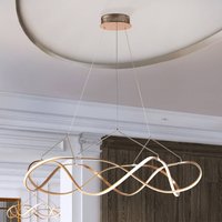 Schuller Valencia LED-hänglampa Molly, dimbar, Ø 110 cm, roséguld