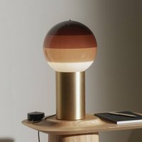 MARSET bordslampa Dipping Light, höjd 22 cm, brun/mässing