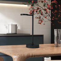 Näve LED table lamp Lupa, black Height 45 cm Metal Touchdim