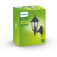 Philips Peking outdoor wall light, black with sensor