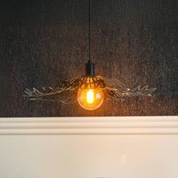 Dyberg Larsen Hänglampa Flora, svart matt, Ø 60 cm Metall