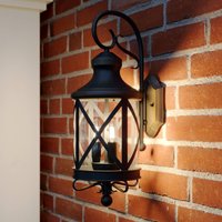 Lucande kinkiet zewnętrzny Marcellino, rdza, metal, szkło