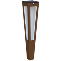 Les Jardins Tinka LED solar torch with sensor, 62 cm, corten