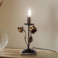 ONLI Lampe à poser Carolina, couleur bronze, à 1 lampe, fer