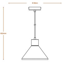 LEDVANCE Concrete Wood pendant light, Ø 22 cm, concrete, grey