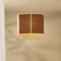 MARKET SET Dolce pendant light, cork brown, linen, E27