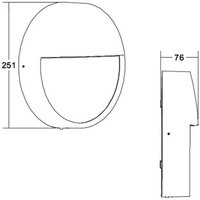 BRUMBERG Eye applique anneau, demi, blanc