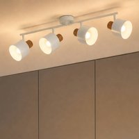 Lindby Lenja ceiling spotlight, 4-bulb, beige, E14, metal