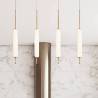 Quintiesse CUMBERLAND LED pendant light, gold, Ø 13 cm, metal/glass