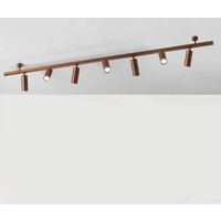 Cremasco Ceiling light 7536, burnished wood, 7-bulb, GU10