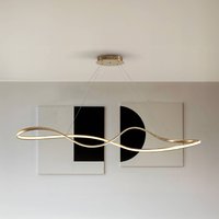 Schuller Valencia Suspension LED Lia, dorée, CCT, télécommande, métal