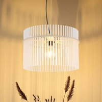 Globo Gorley pendant light, white/sand, glass, Ø 40 cm, E27