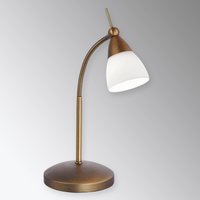 Paul Neuhaus Pino bordslampa, antik mässing, 45 cm, dimbar